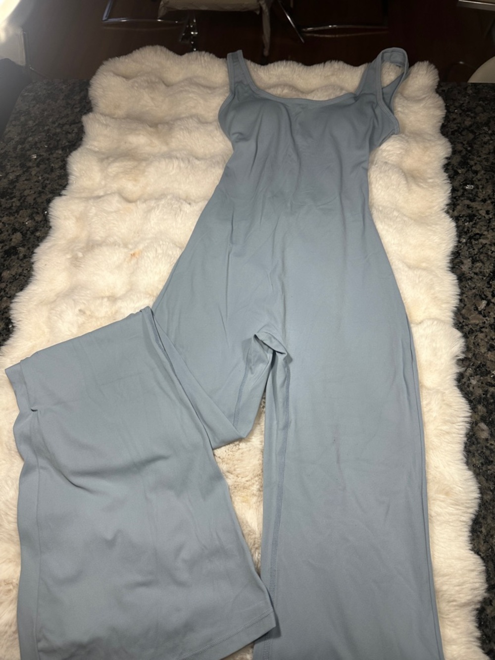 Light Blue Wide-Leg Jumpsuit